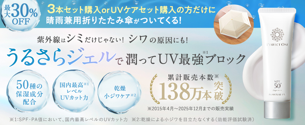 うるさらなジェルで心地よく潤し紫外線徹底ブロック！