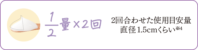 1/2量×2回