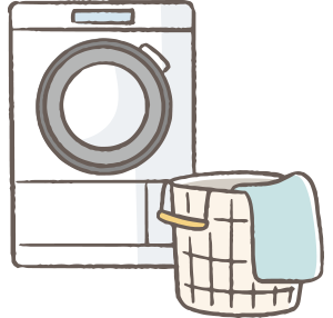 脱いだ服は通気性の良いカゴのイメージ