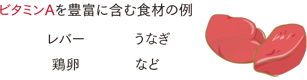 ビタミンAを豊富に含む食材の例