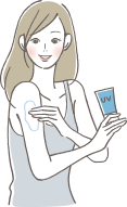 日焼け止めを塗る女性のイメージ
