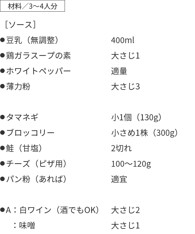 材料／3～4人分