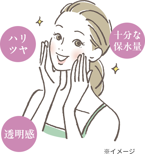 睡眠が取れている肌のイメージ