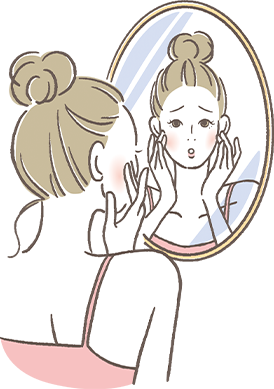 乾燥を気にする女性のイメージ