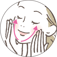 フェイスラインのマッサージ方法のイメージ