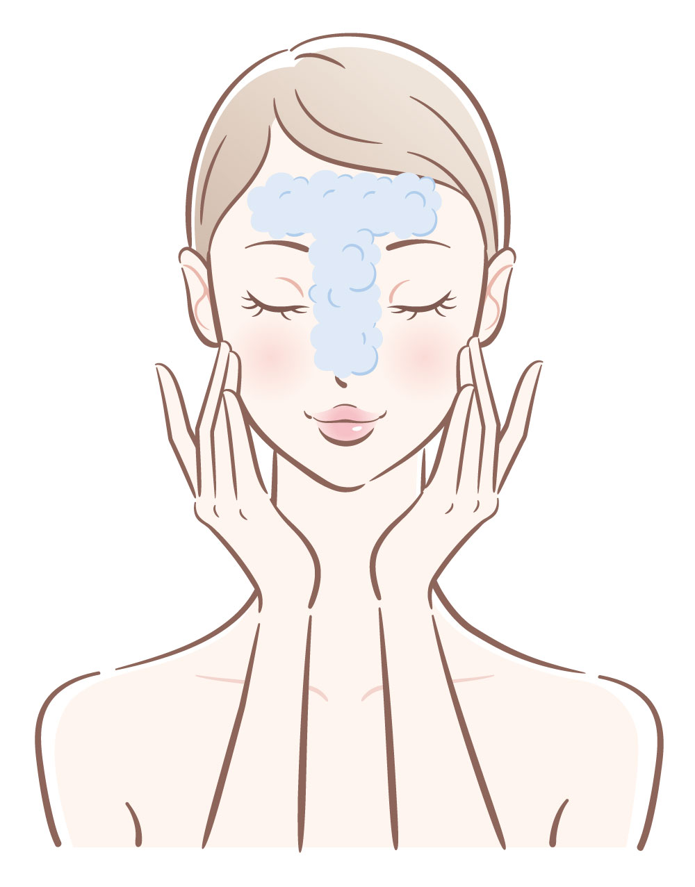 Tゾーン洗顔イラスト