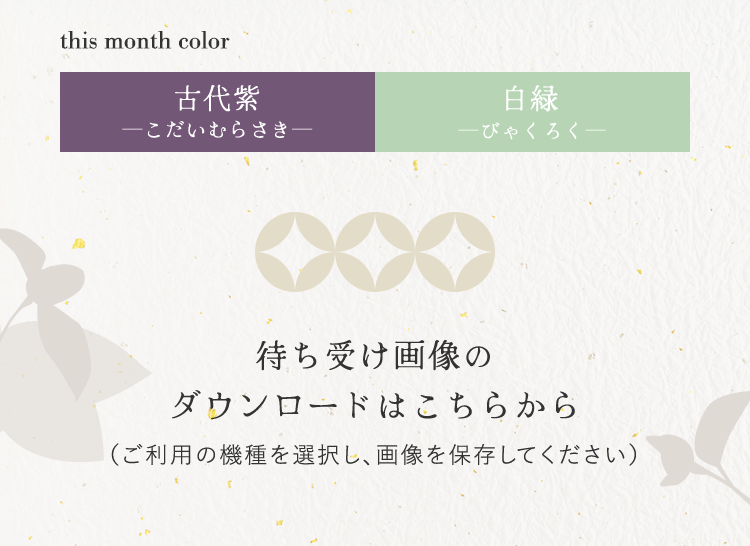 monthColor_古代紫/白緑 待ち受け画像のダウンロードはこちらから