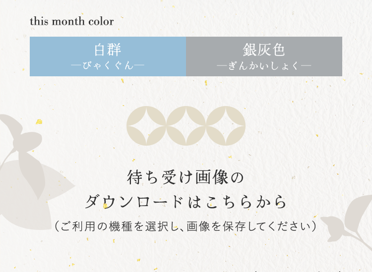 monthColor_白群/銀灰色 待ち受け画像のダウンロードはこちらから