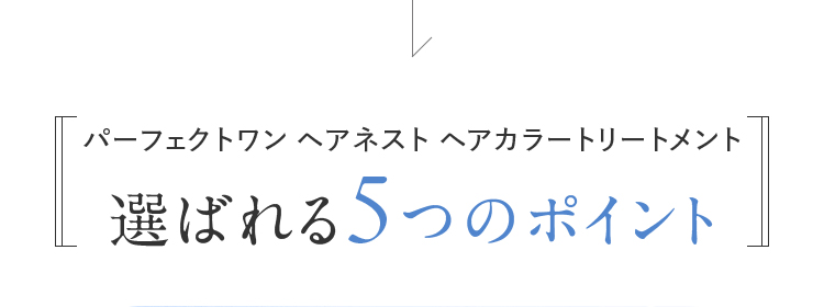 パーフェクトワン ヘアネスト ヘアカラートリートメント 選ばれる5つのポイント