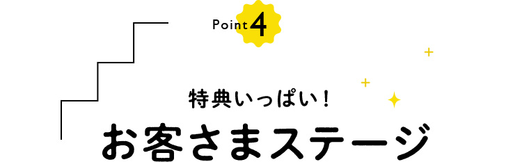 特典いっぱい！お客さまステージ