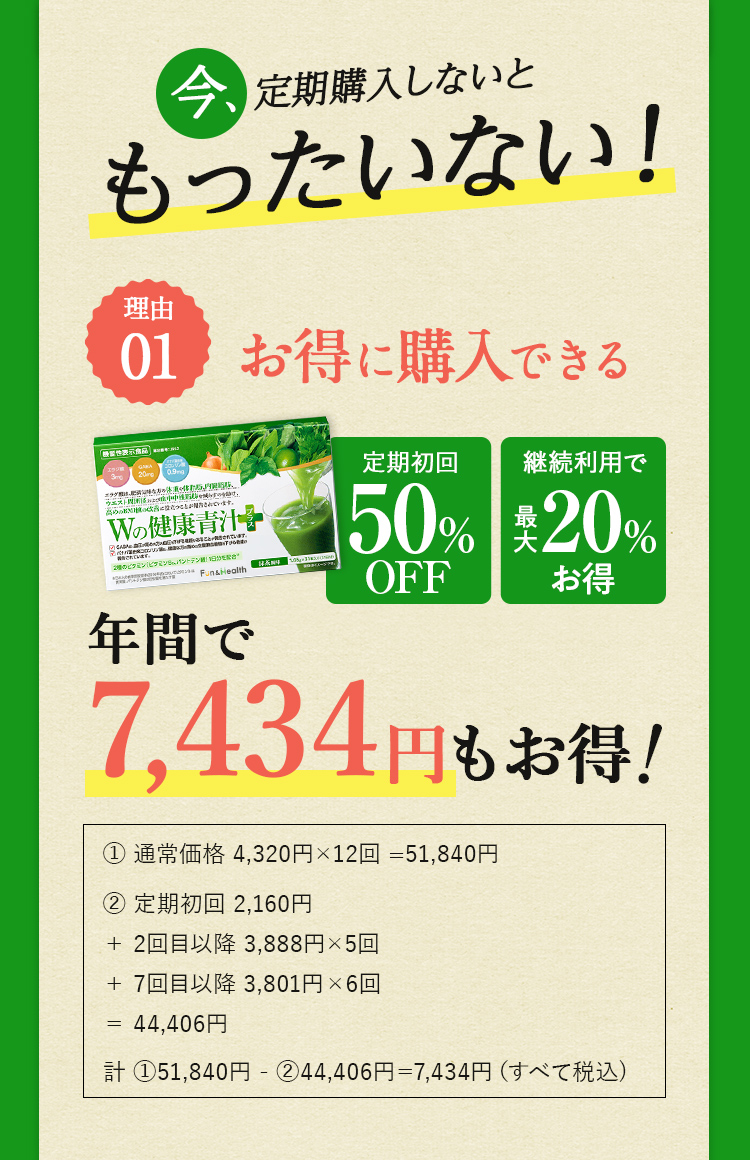 今、定期購入しないともったいない！
