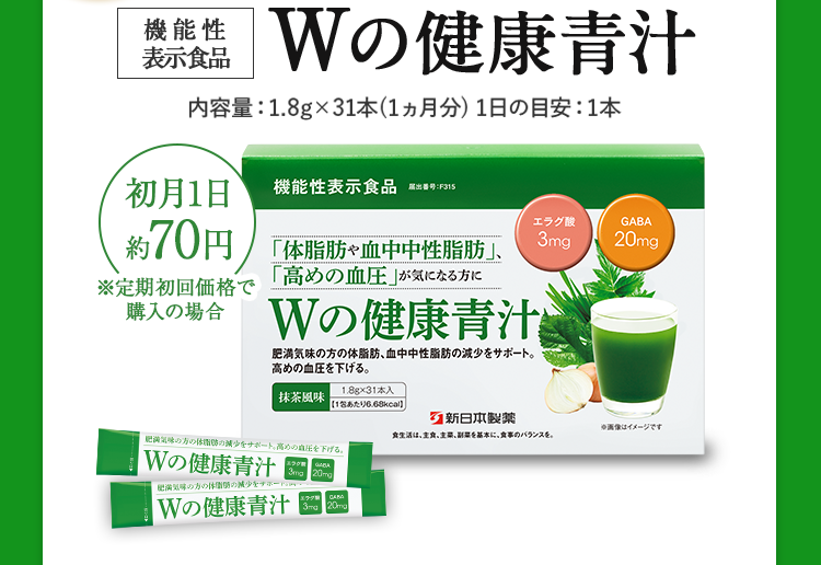 Wの健康青汁ご購入者さま限定キャンペーン☆ | 新日本製薬