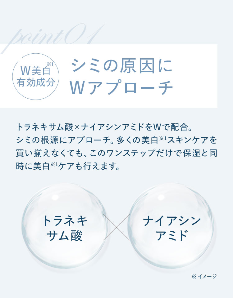 シミの原因にWアプローチ