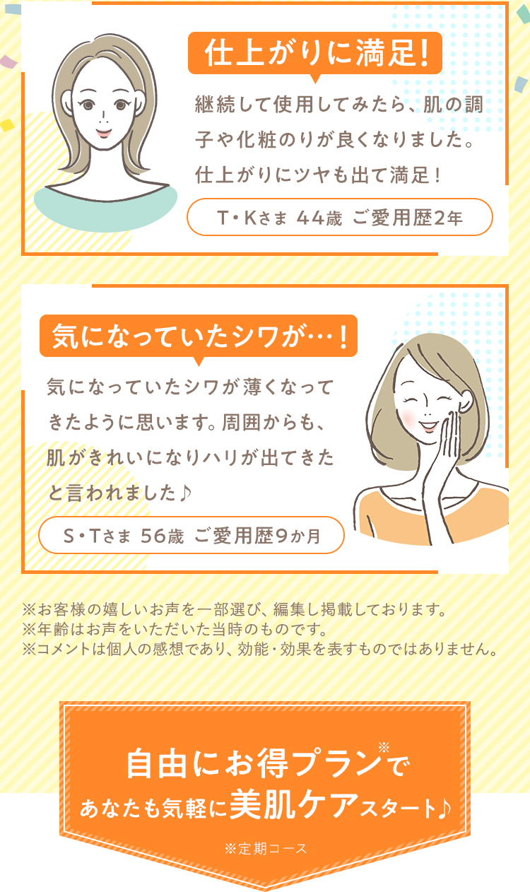 仕上がりに満足！ 気になっていたシワが…！