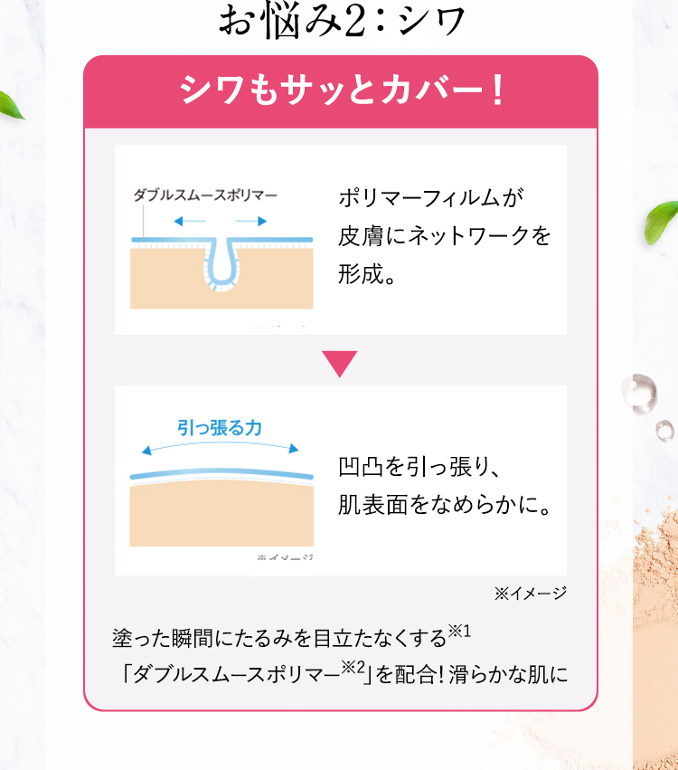 シワもサッとカバー