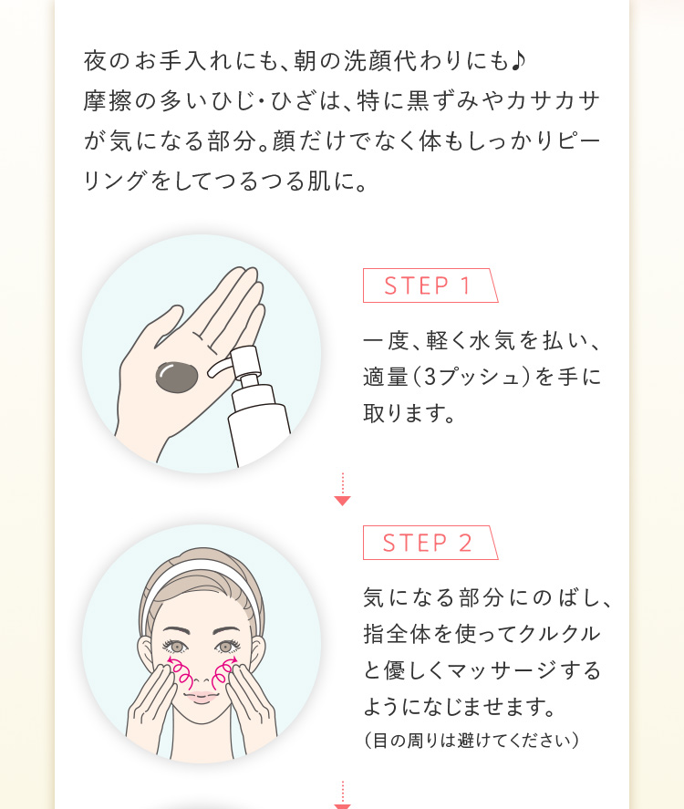 夜のお手入れにも、朝の洗顔代わりにも♪