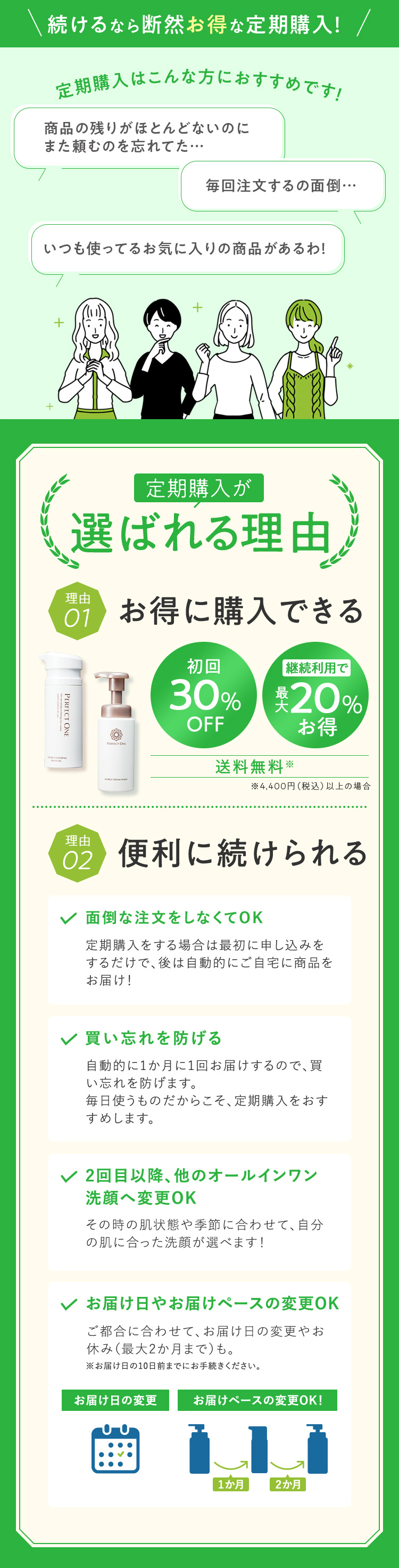 定期購入が選ばれる理由