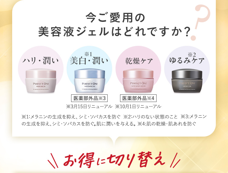 今ご愛用の美容液ジェルはどれですか？