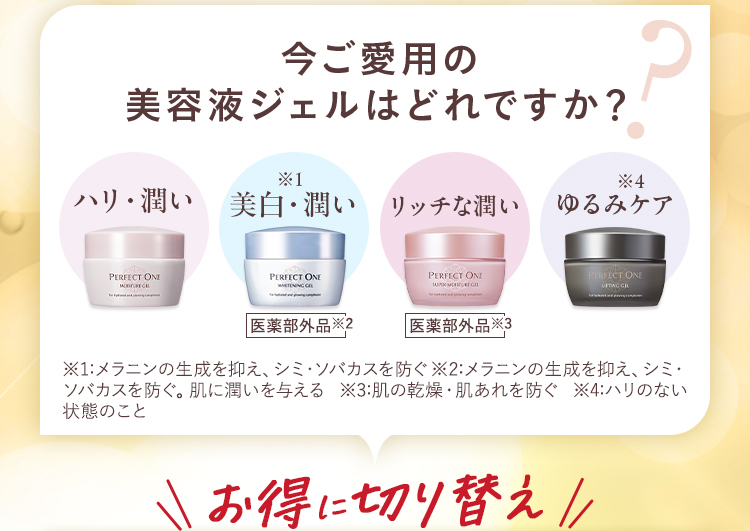 今ご愛用の美容液ジェルはどれですか？