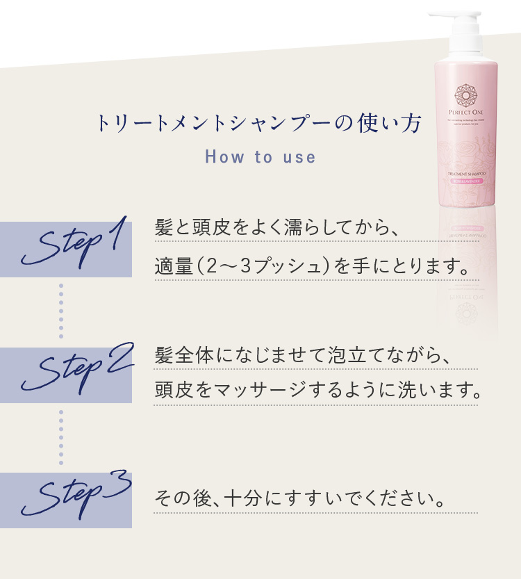 トリートメントシャンプーの使い方