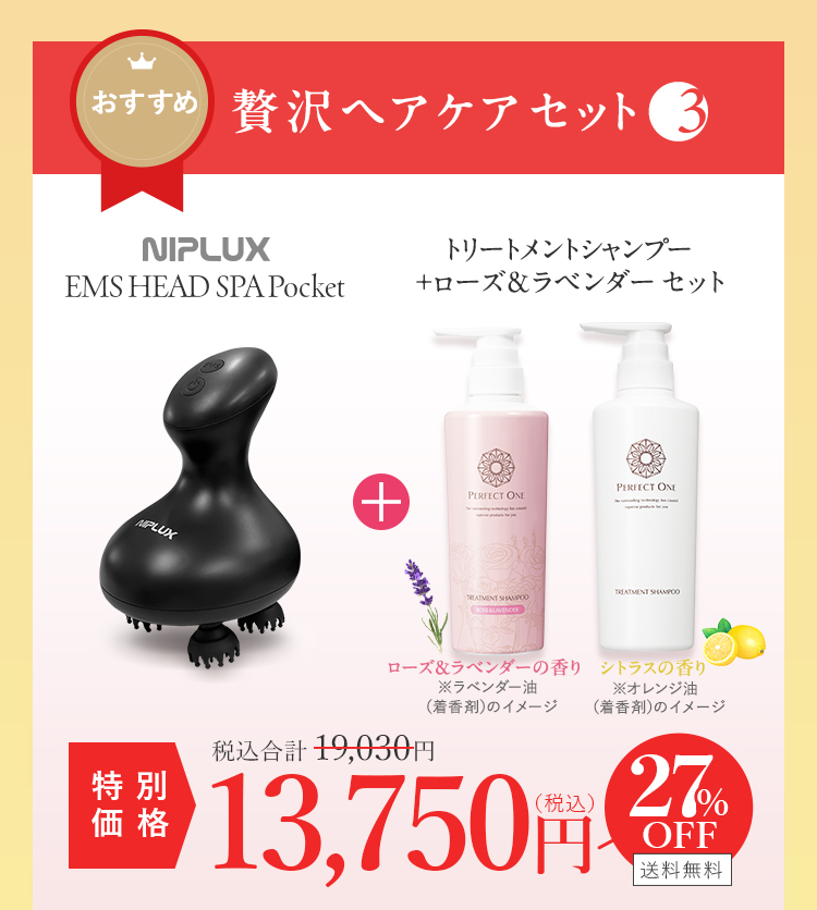 ヘッドスパマシン+TSローズ+TSセット