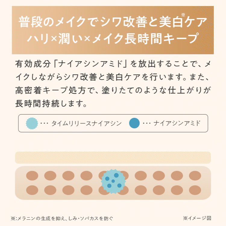 普段のメイクでシワ改善と美白ケア