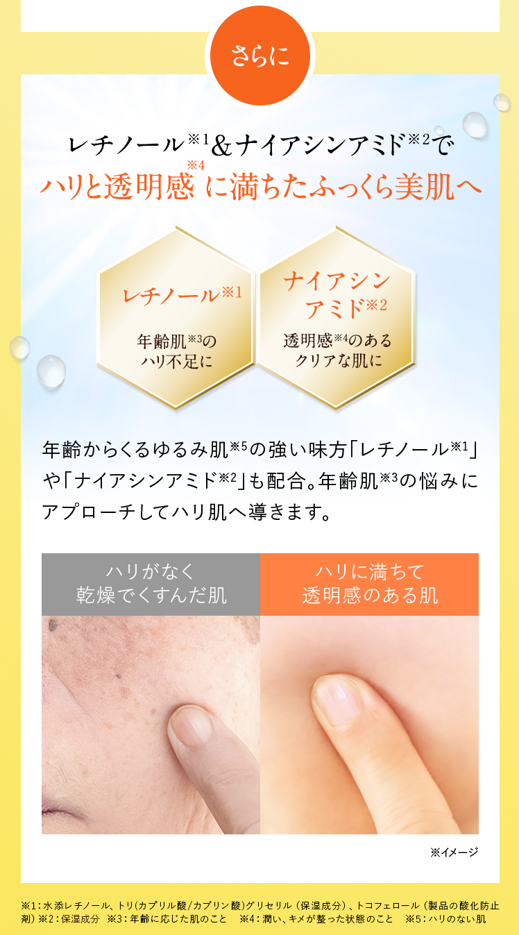 ハリと透明感に満ちたふっくら美肌へ