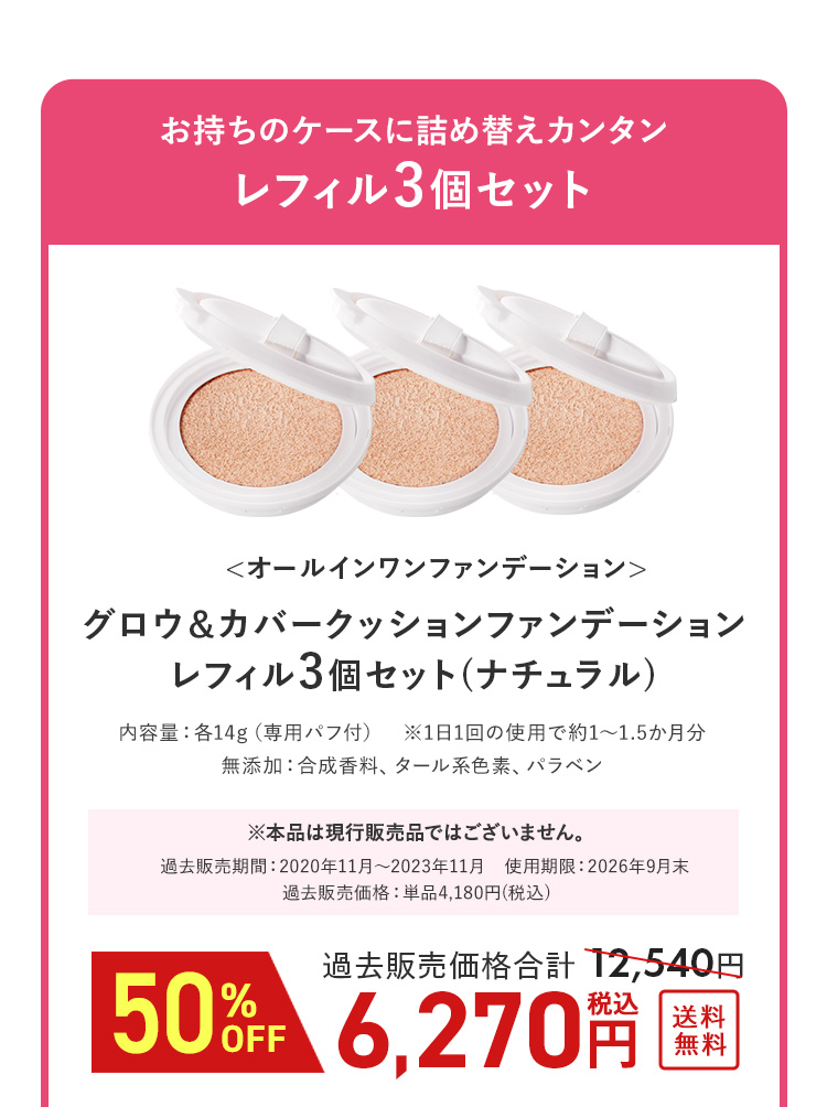 お持ちのケースに詰め替えカンタン レフィル3個セット