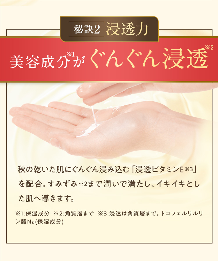 美容成分がぐんぐん浸透