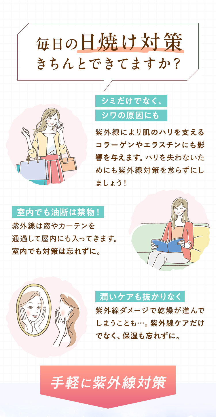 毎日の日焼け対策きちんとできてますか？