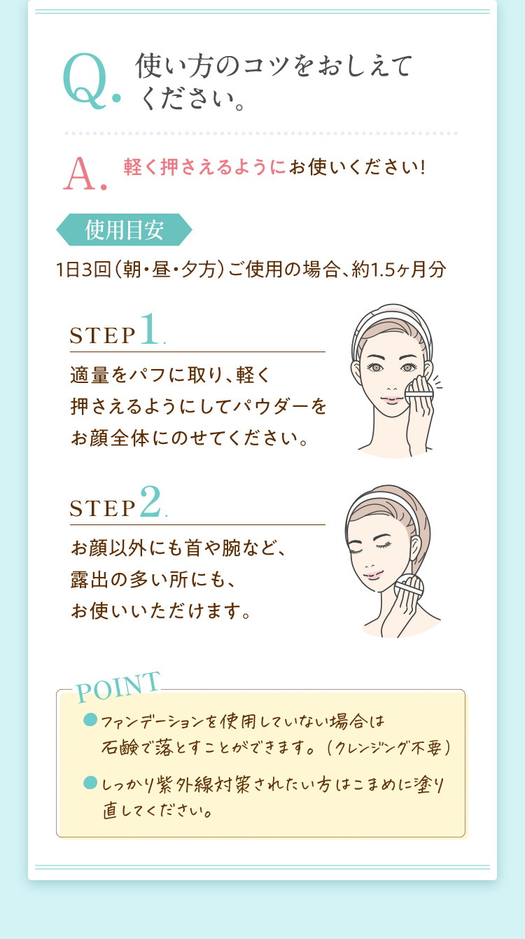 使い方のコツを教えてください