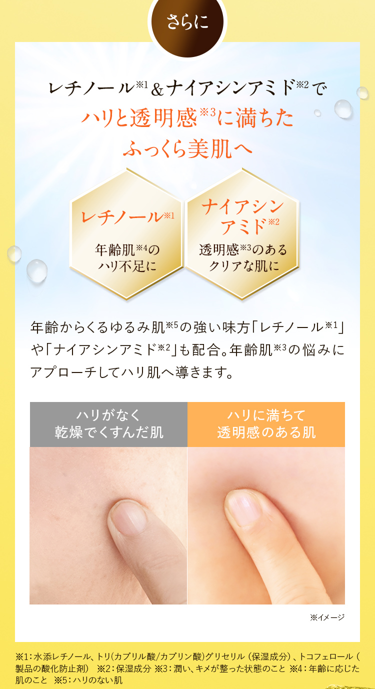 ハリと透明感に満ちたふっくら肌へ