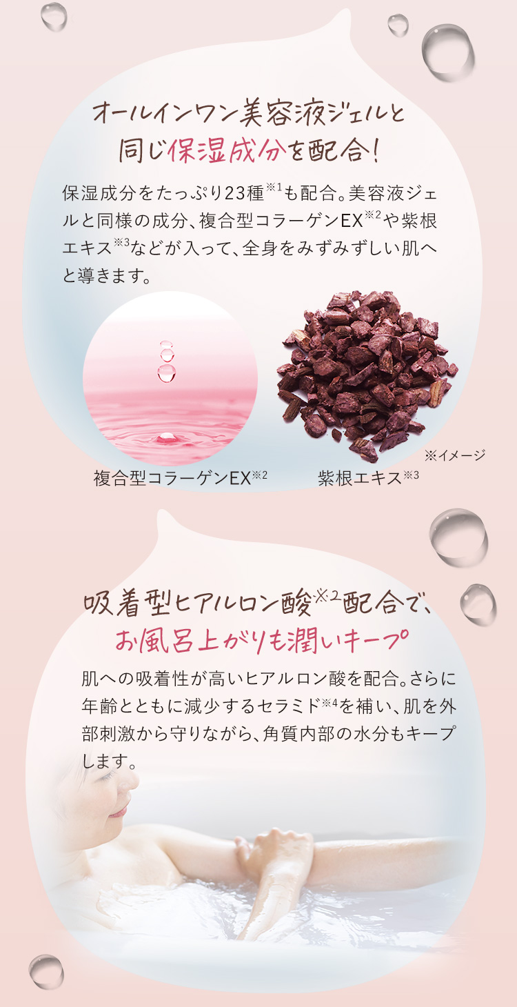 オールインワン美容液ジェルと同じ保湿成分を配合