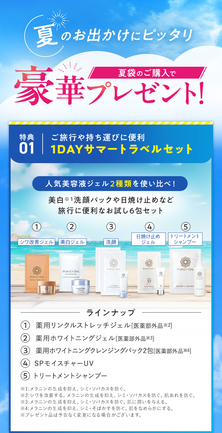 特典1：1DAYサマートラベルセット