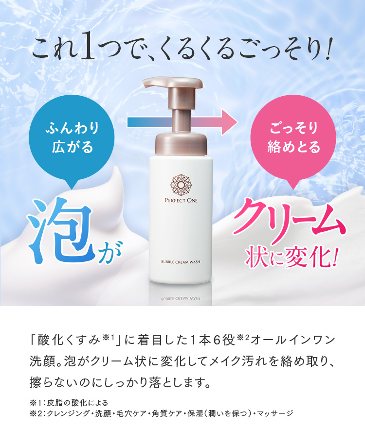 これひとつでくるくるごっそり！泡がクリームに
