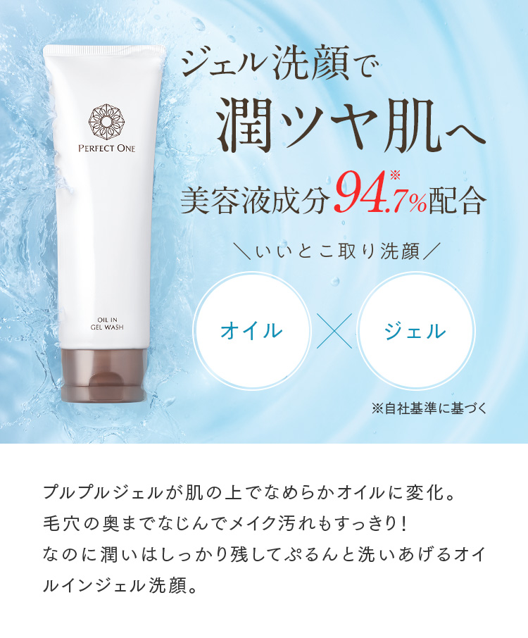 ジェル洗顔で潤ツヤ肌へ