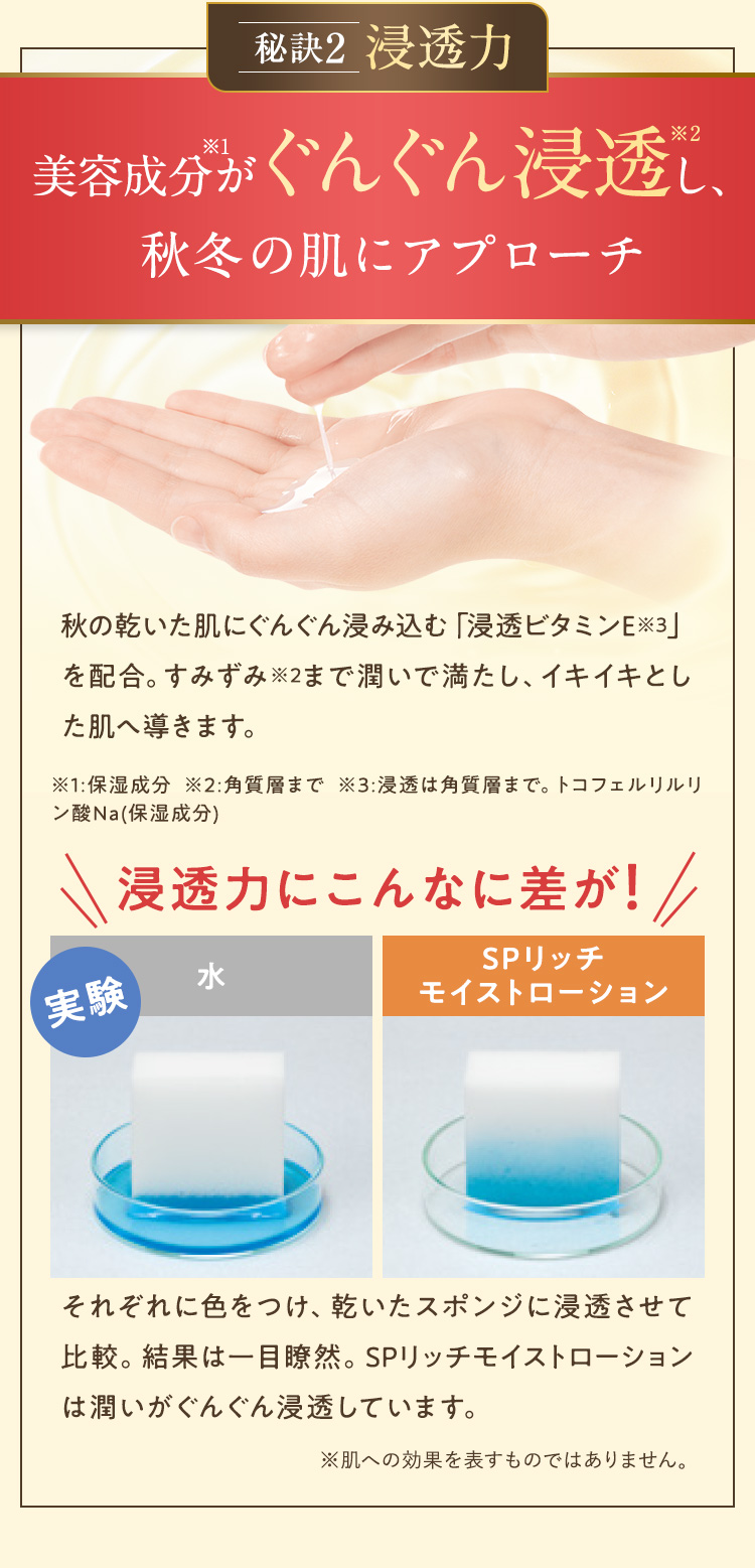 美容成分がぐんぐん浸透