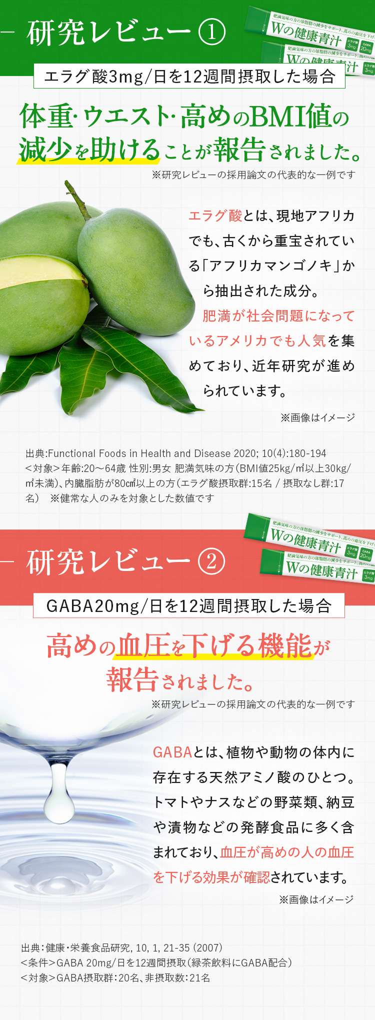 ｗの健康青汁の特長