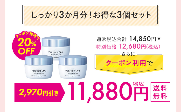 しっかり3カ月分！お得な3個セット 11,138円