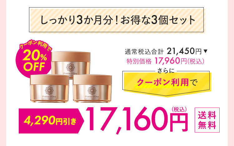 しっかり3か月分！お得な3個セット 16,087円