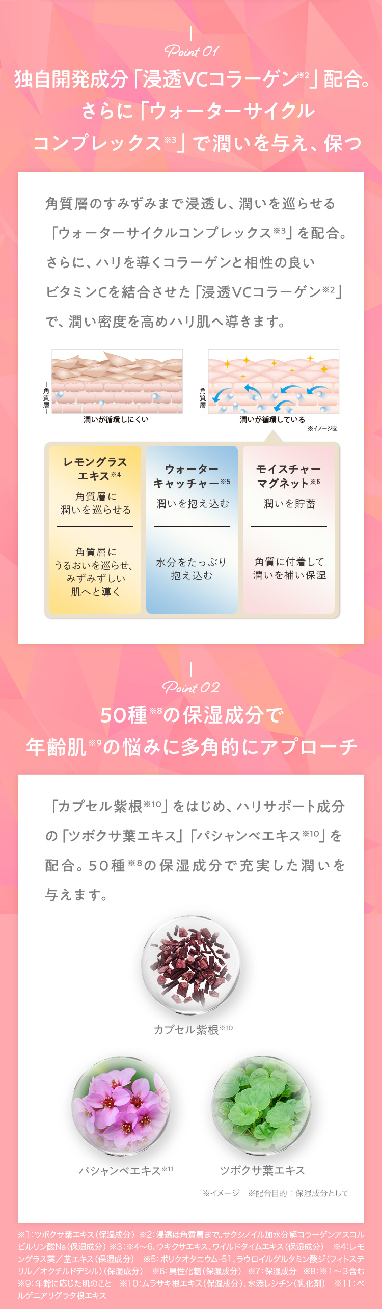 独自開発成分浸透VCコラーゲン配合