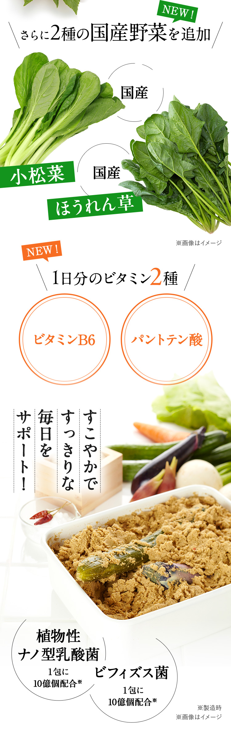 1日分のビタミン2種 すこやかですっきりな毎日をサポート！