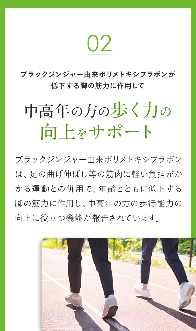 中高年の方の歩く力の向上をサポート