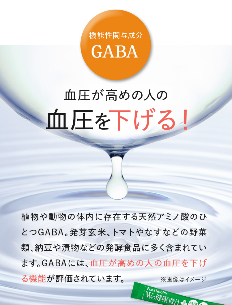機能性関与成分「GABA」血圧を下げる