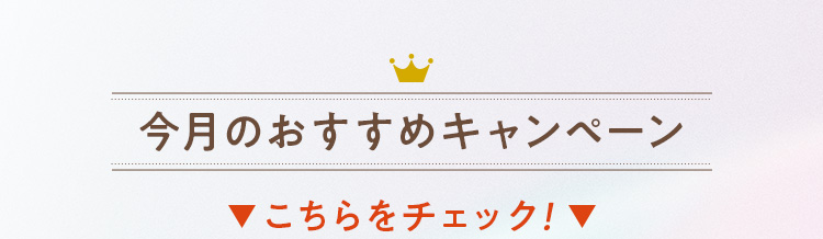 今月のおすすめのキャンペーン