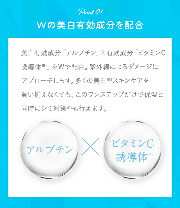 Wの美白有効成分を配合