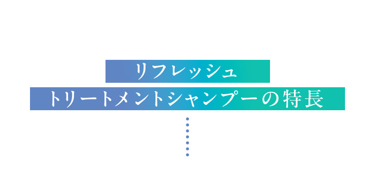 リフレッシュトリートメントシャンプーの特長