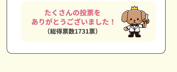 たくさんの投票をありがとうございました！