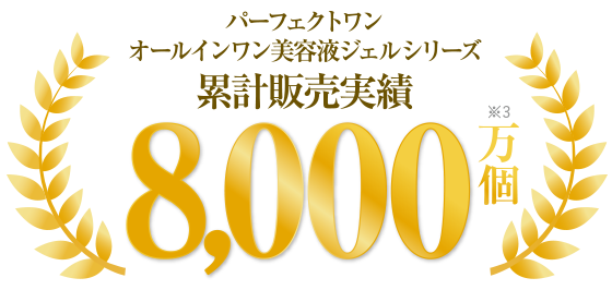 パーフェクトワンオールインワン美容液ジェルシリーズ累計販売実績6,500万個