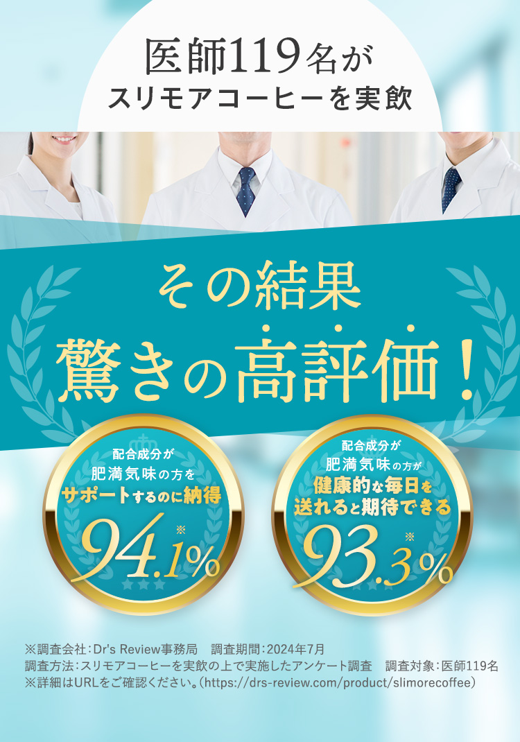 スリモアコーヒー 体重・お腹の脂肪減少をサポートする成分配合